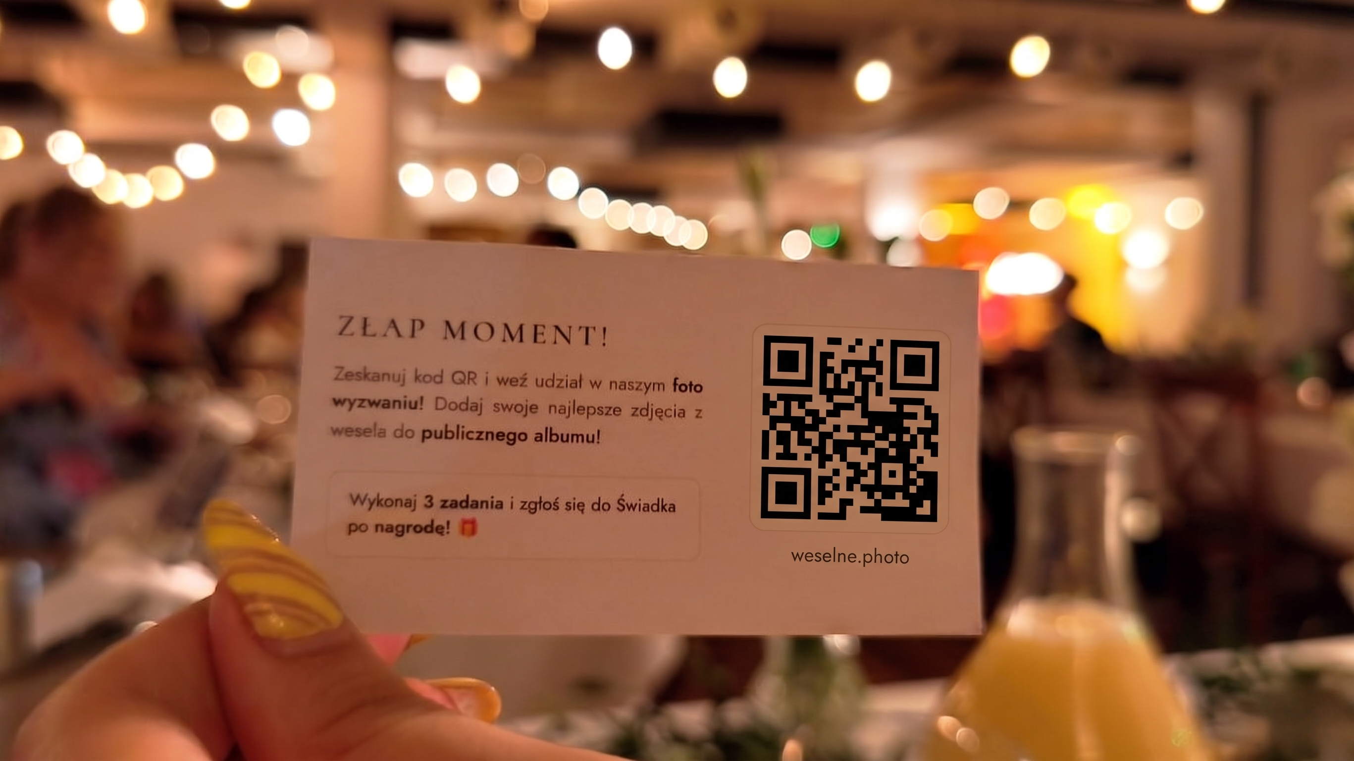 Karta z kodem QR „Złap moment